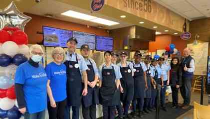 Redberry CEO Ken Otto (right) celebrates Jersey Mike’s 14th Annual Day of Giving on March 27, 2024.